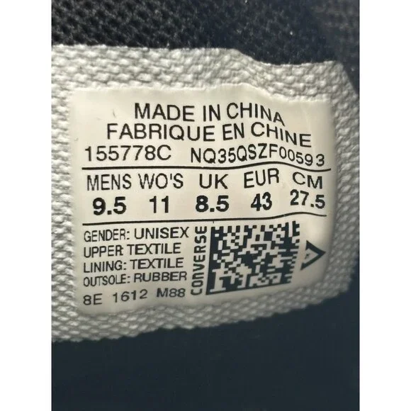 Converse BREAKPOINT OX 155778C Unisex NEW Sneakers Black US Size M9.5/W11 - Picture 10 of 11